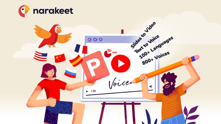 Giọng đọc AI miễn phí Narakeet